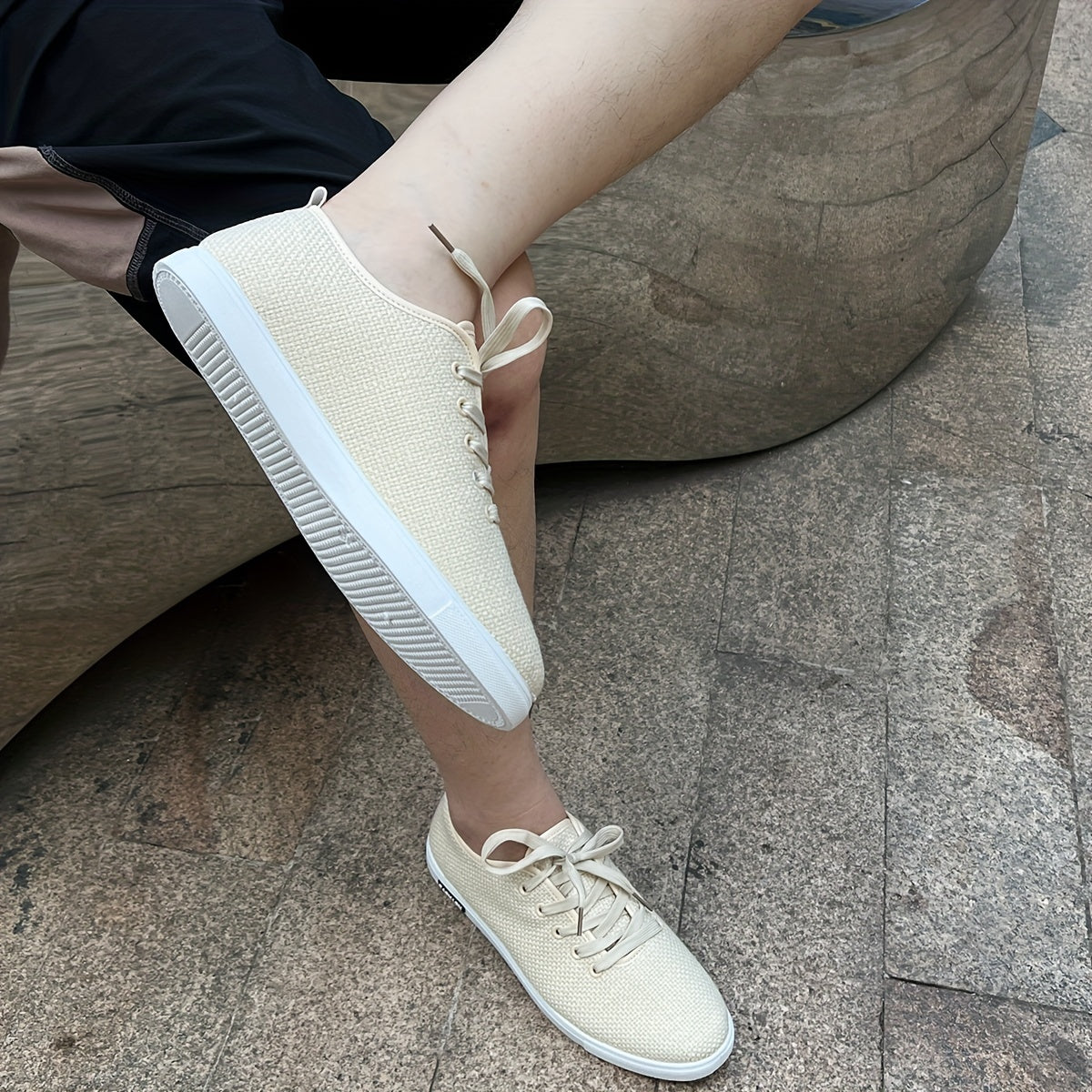 Beige Sneaker für Männer - Leo