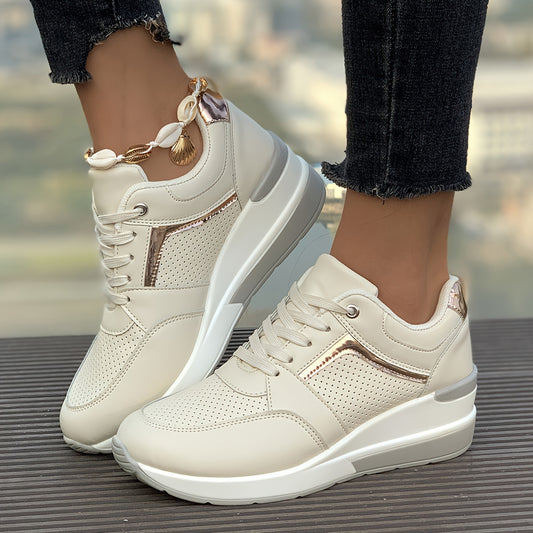 Cremefarbene Elegante Sneaker - Isla