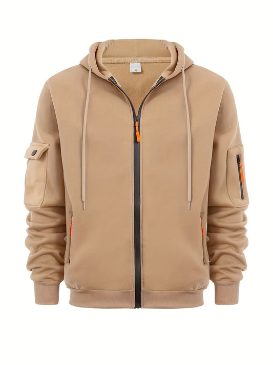 Beige Übergangsjacke mit Kapuze - Lukas