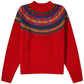 Gestreifter Vintage-Pullover Rot - Clara