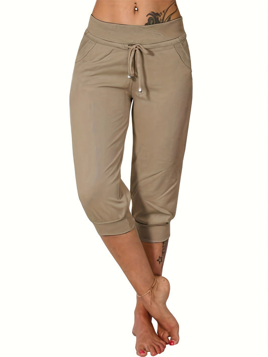 Beige Komfort-Sweathose - Damen Nora