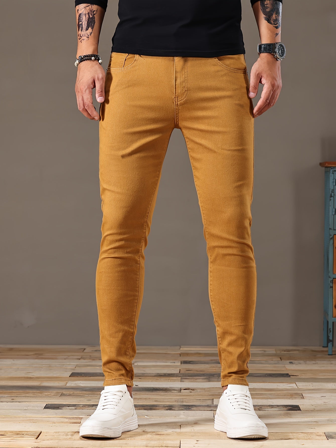 Gelbe Slim Fit Jeans - Markus