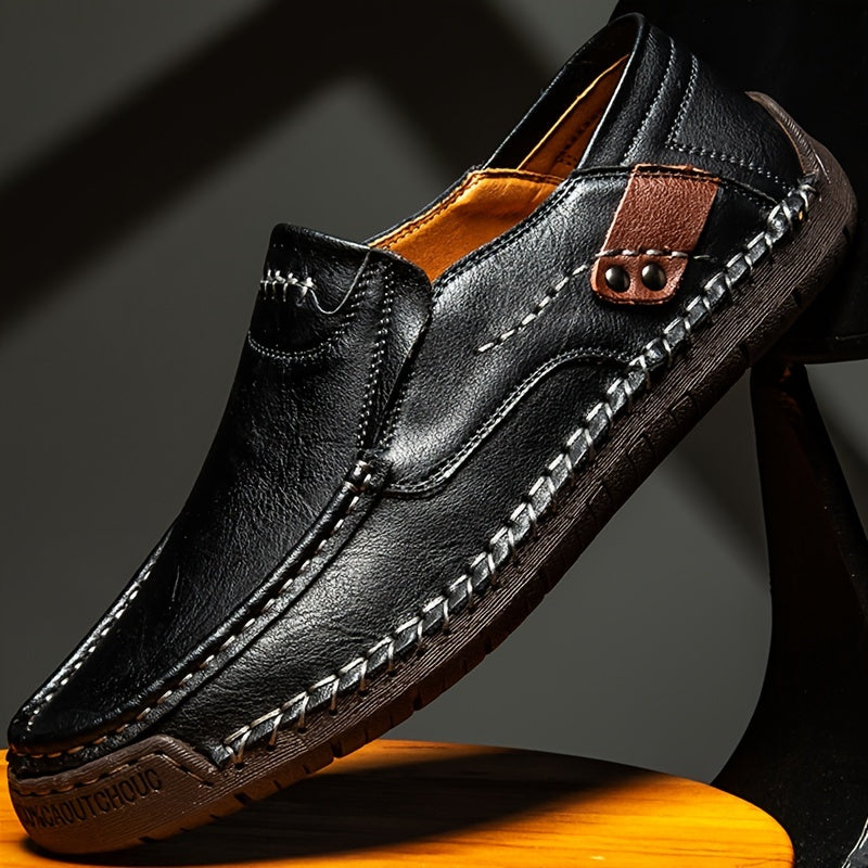 Brauner Loafer mit Doppelnaht - Carlos