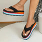 Schwarze Regenbogen Flip-Flops - Emily