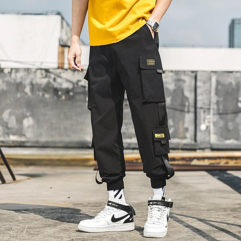 Schwarze Cargo Joggers - Max