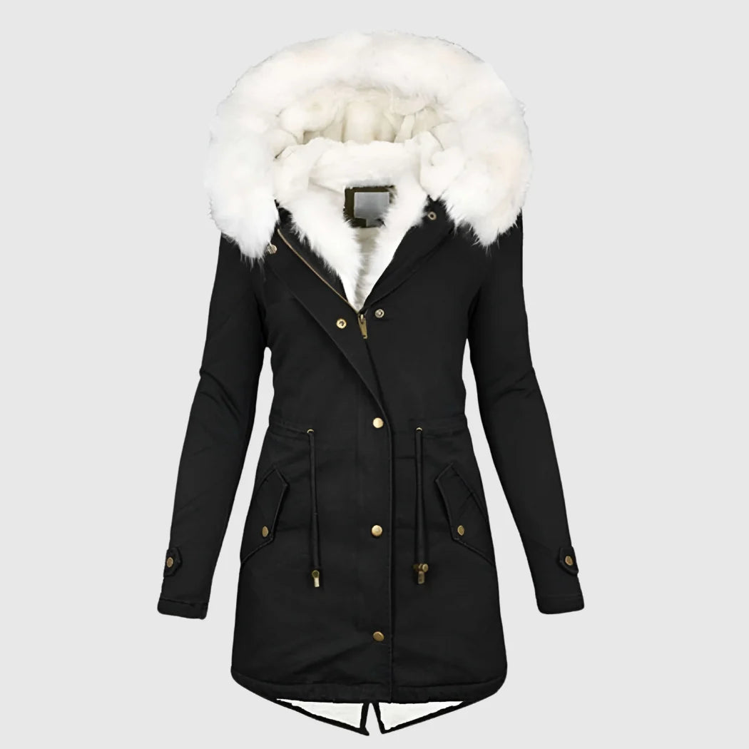 Blaue Lange Winterparka - Nora