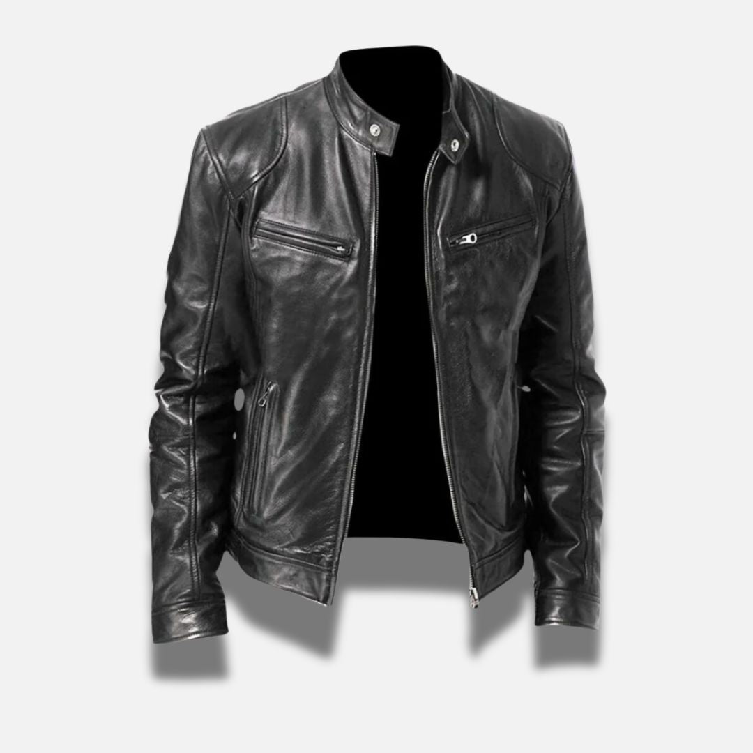 Klassische Bikerjacke Schwarz – Ben