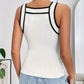 Weißes Tank Top mit Kontrastdetails - Naomi