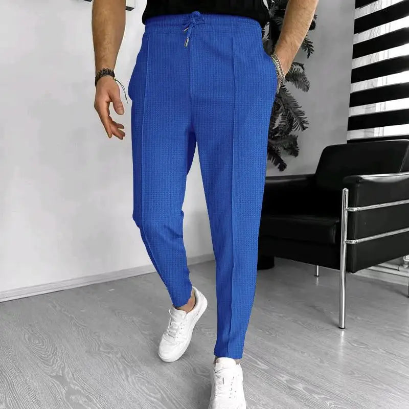 Graue Texturierte Slim-Fit-Hose - Ethan