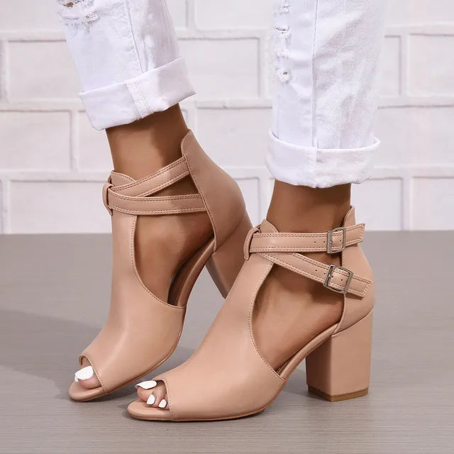 Charlotte - Beige Damen-Sandalen