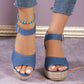 Nora - Blaue Damen-Wedges