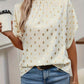 Beige Bluse mit Goldpunkten - Elena