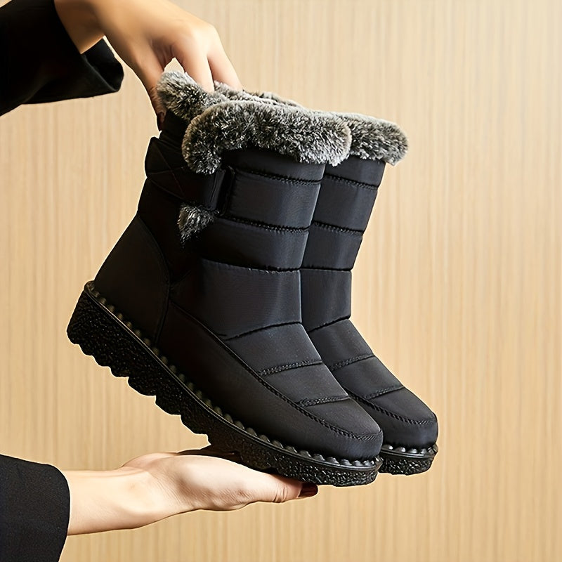 Schneestiefel – Schwarz – Wasserdichte Winterstiefel für Damen