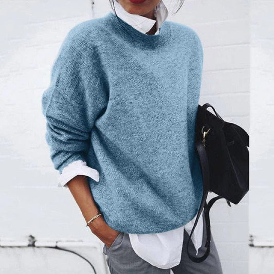 Weicher Kaschmir Pullover Blau - Clara