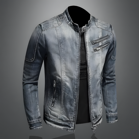 Retro Jeansjacke Grau - Noah