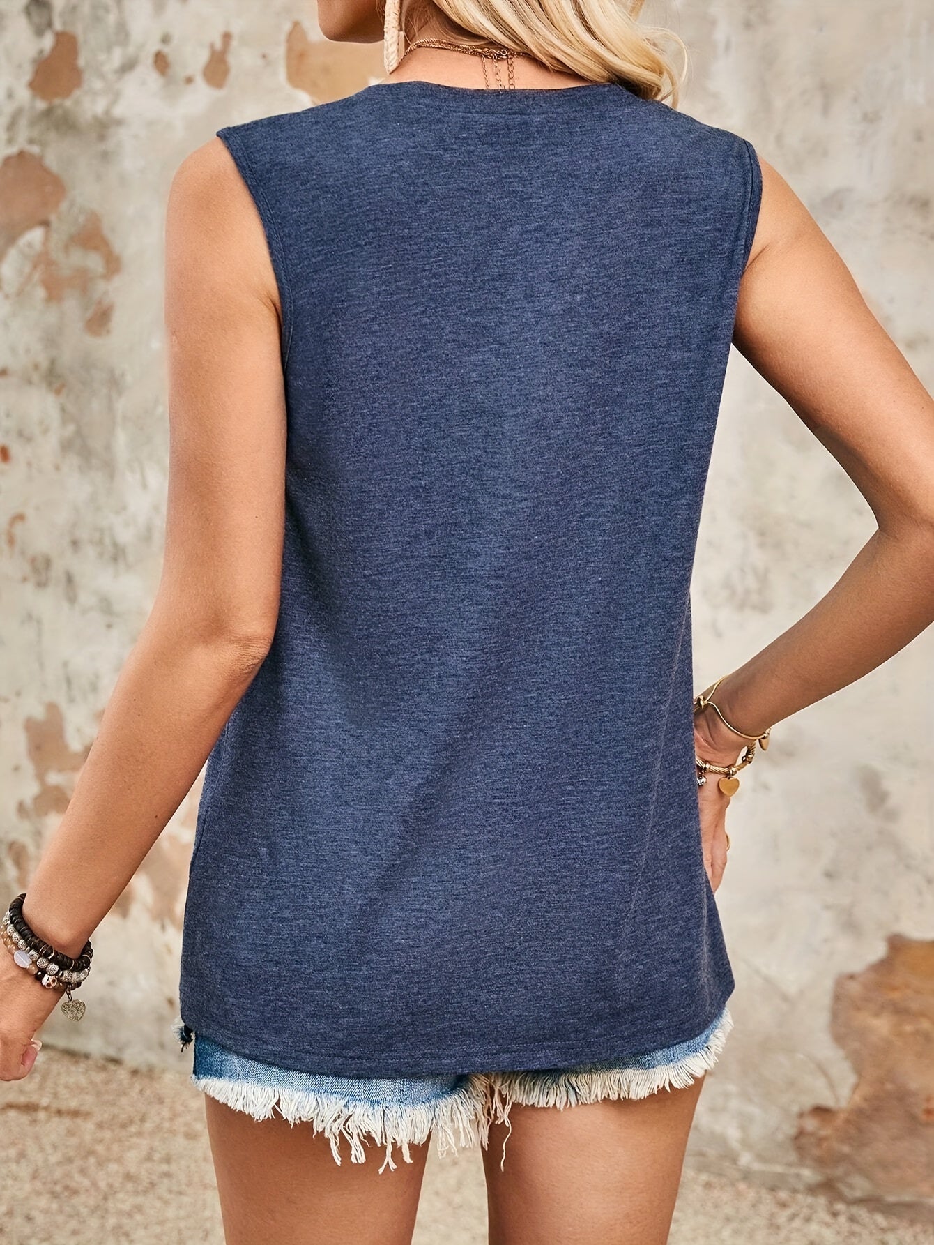 Blaues Casual Tanktop - Lina