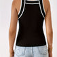 Weißes Tank Top mit Kontrastdetails - Naomi