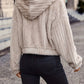 Flauschige Fleecejacke Beige - Kuschelige Kurzjacke