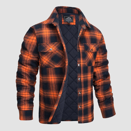 Karierten Bomberjacke Orange – Leon