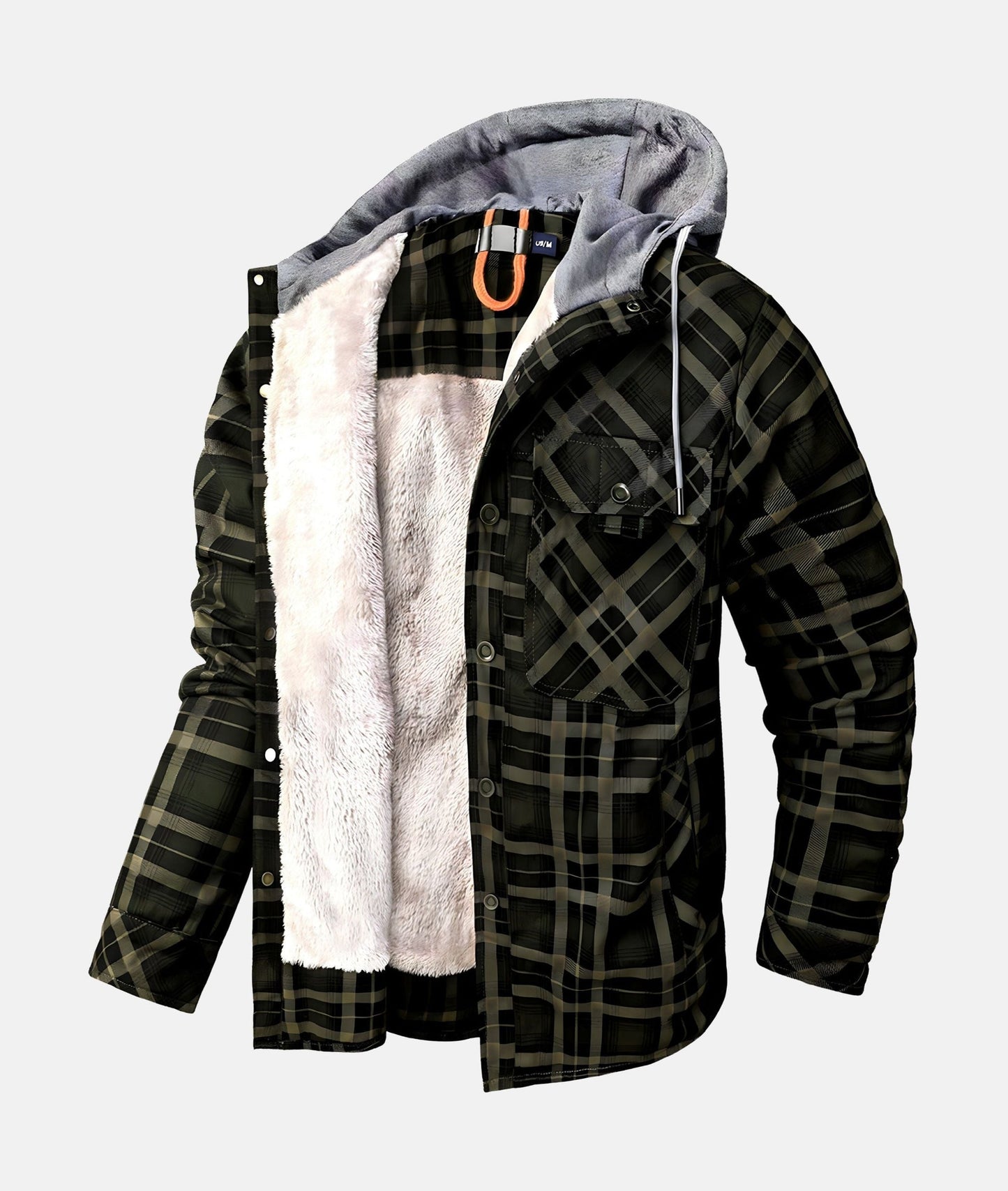 Karo-Flanelljacke Schwarz - Leon