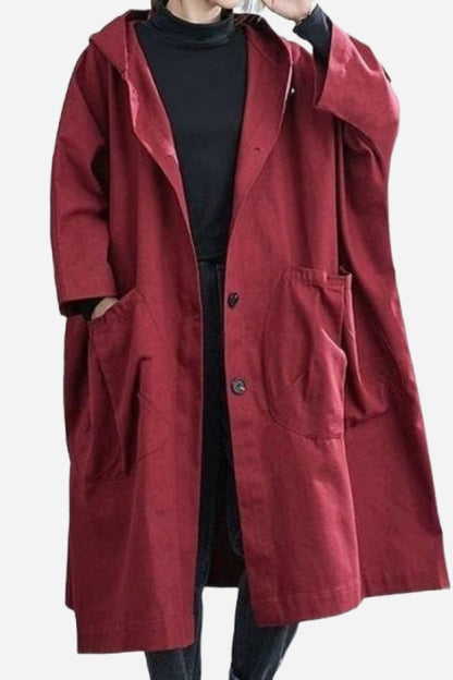 Oversized Windjacke Weinrot - Lina