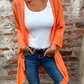 Clara - Orangefarbene Sommer-Strickjacke