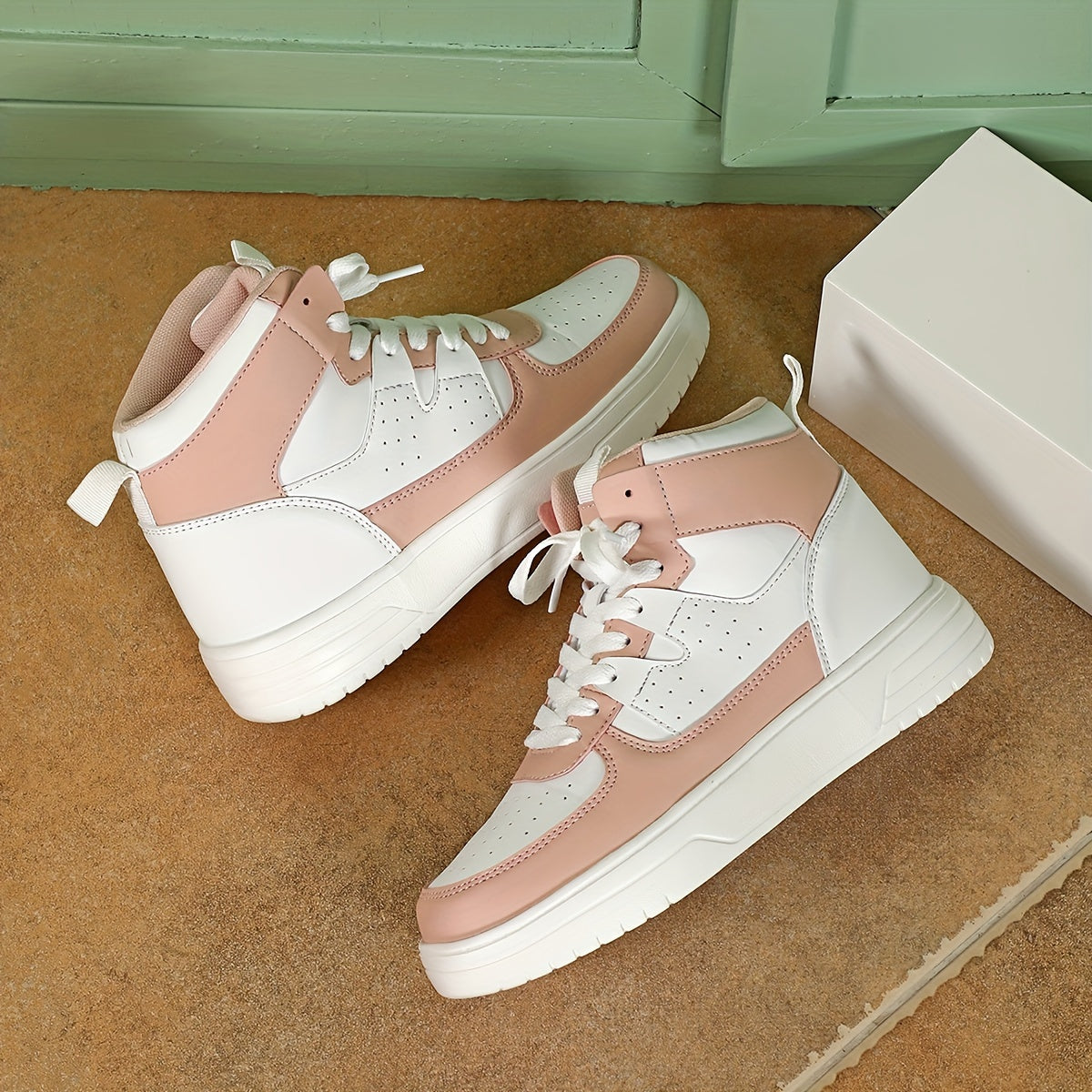 Pastellrosa High-Top Sneakers - Damen Mia