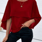 Rosa Chiffonbluse Cape - Isabelle