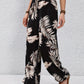 Schwarze Palmen-Print-Hose - Mia