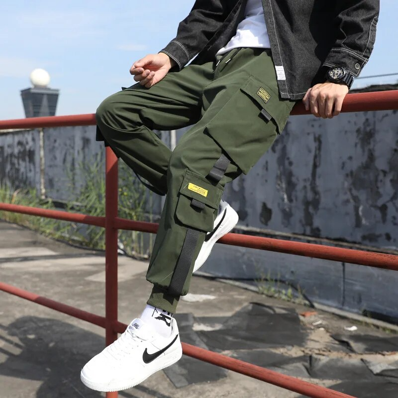 Schwarze Cargo Joggers - Max