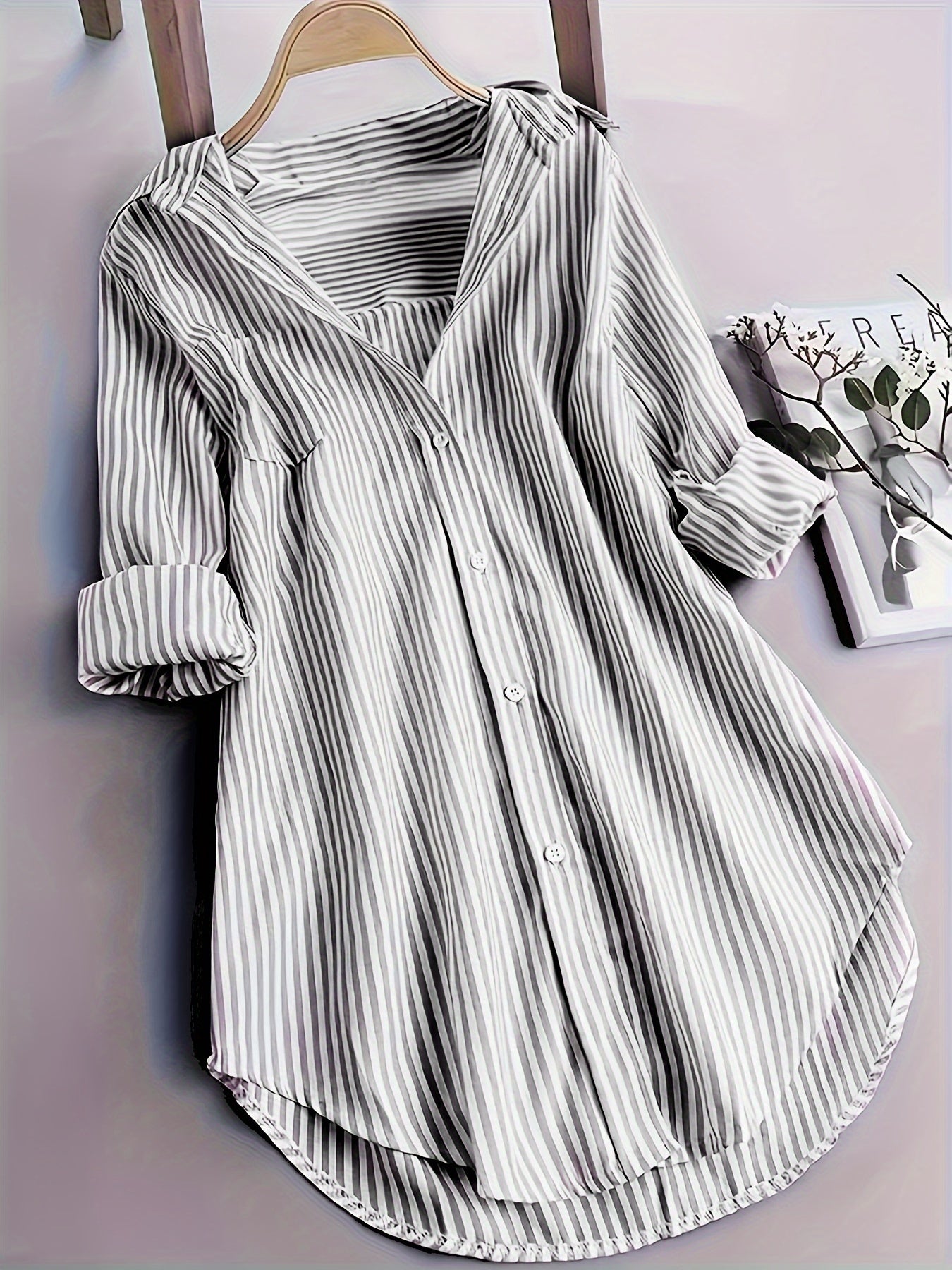 Striped Lavender Shirt - Sofia