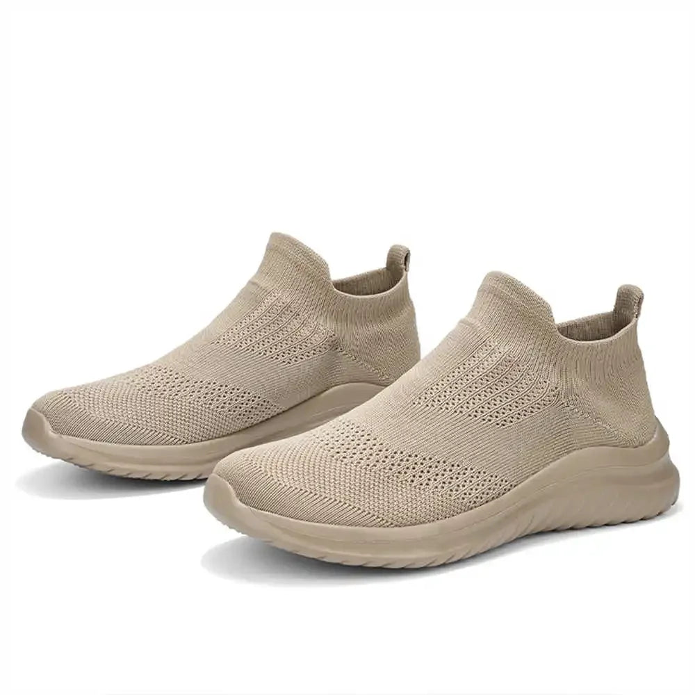 Nino - Bequeme Taupe Slip-On Sneakers