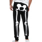 Schwarze Halloween Jogginghose mit Skelett-Print – Tobias