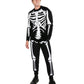 Schwarze Halloween Jogginghose mit Skelett-Print – Tobias