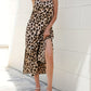 Leopard Midi-Kleid mit Taillengürtel - Mia