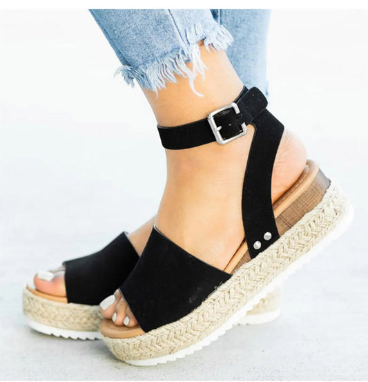 Lina - Caramel Espadrille-Sandalen