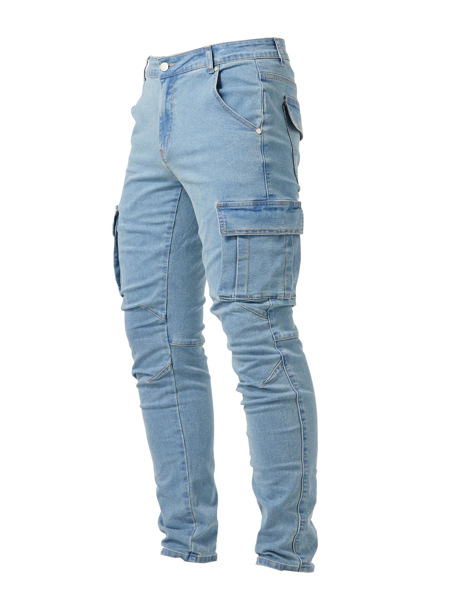 Schwarze Cargo-Jeans Slim-Fit - Finn