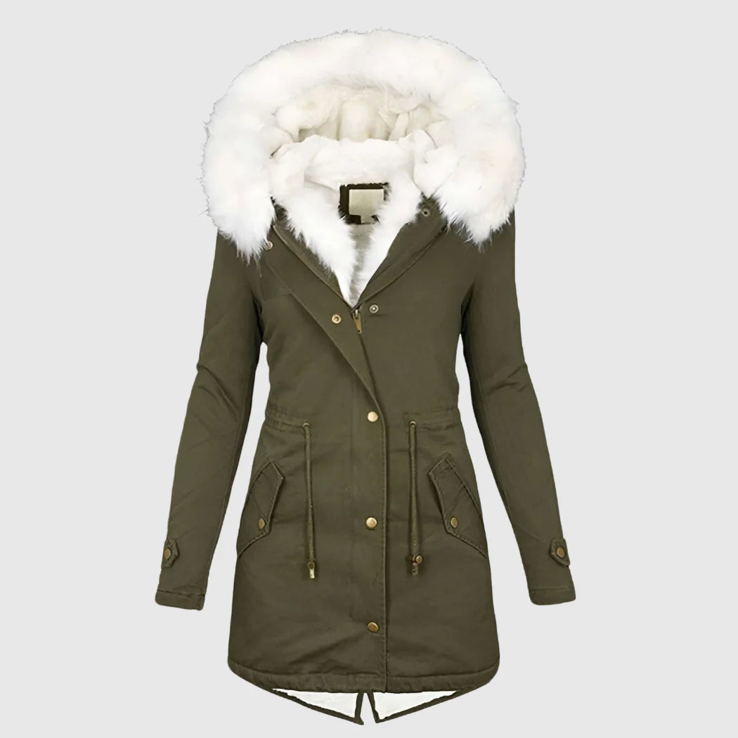 Blaue Lange Winterparka - Nora