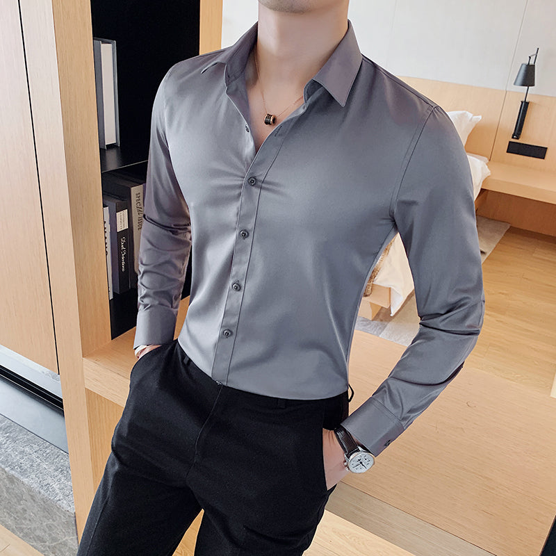 Elegantes Herren Business-Hemd mit Slim-Fit Passform und Kentkragen