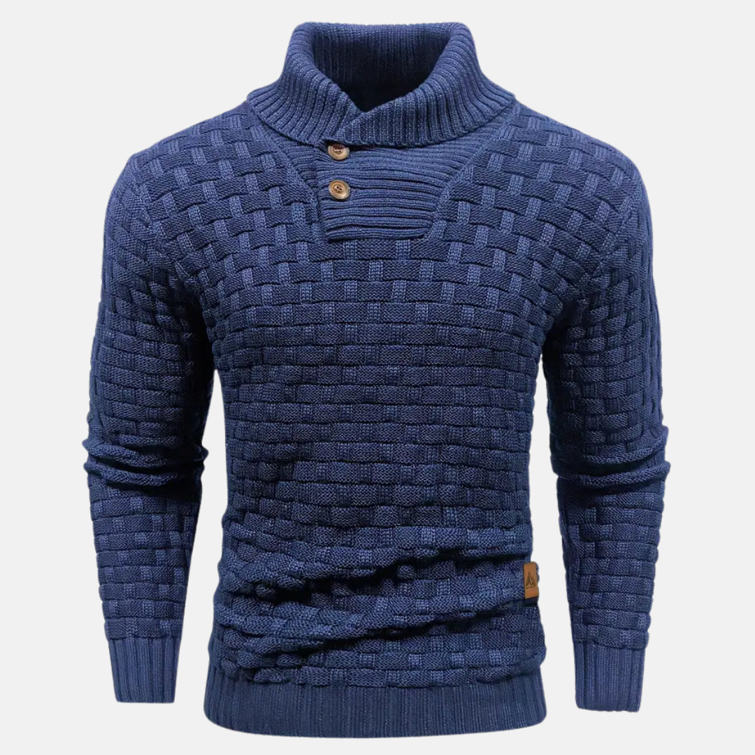 Blauer Herren Strickpullover - Finn