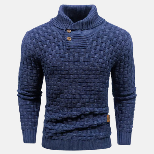 Blauer Herren Strickpullover - Finn