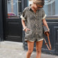 Braunes Cheetah Playsuit - Mia