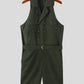 Schwarzer ärmelloser Herren-Jumpsuit mit Gürtel - Marc