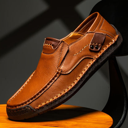 Brauner Loafer mit Doppelnaht - Carlos