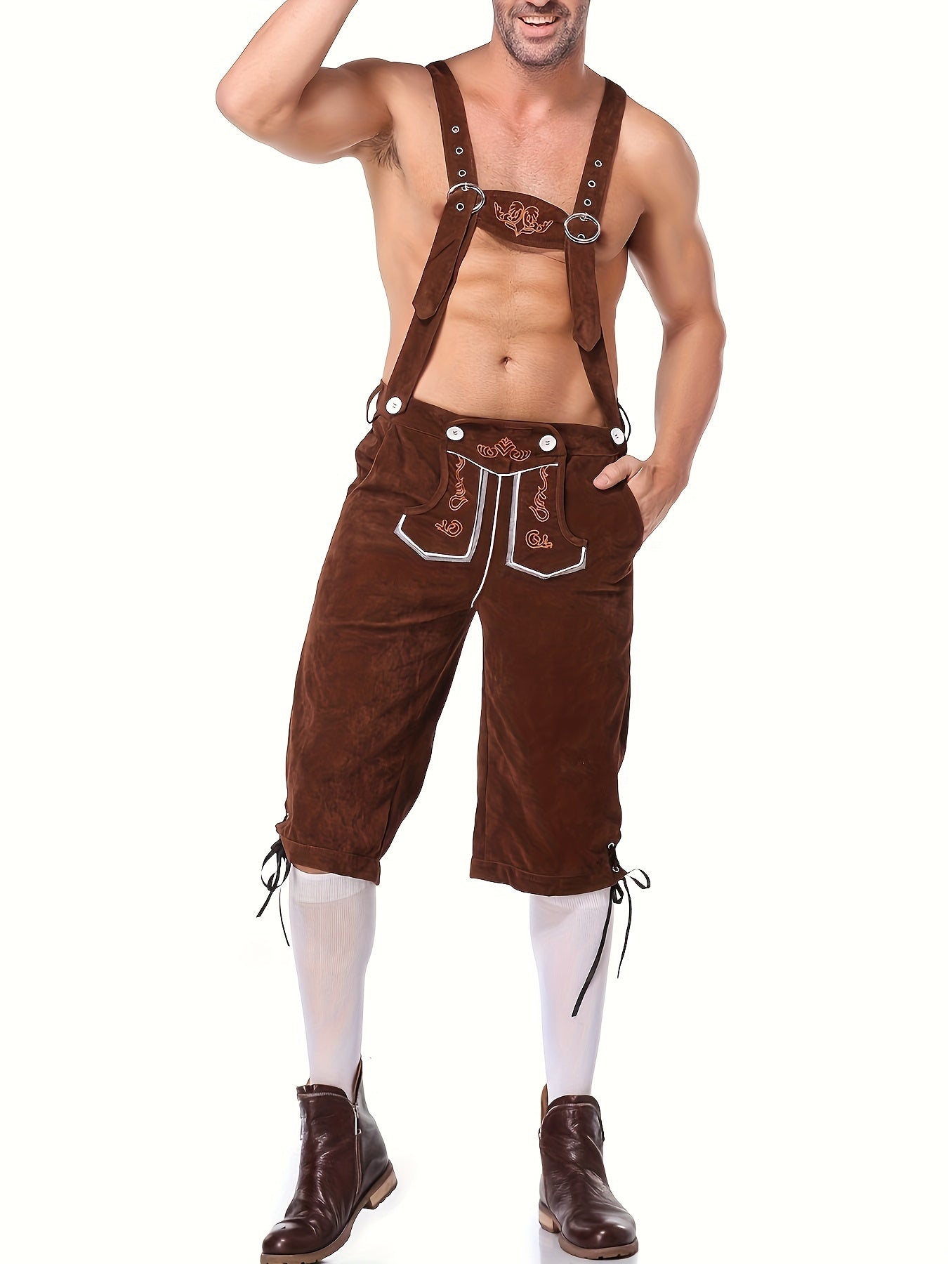 Traditionelle Lederhosen mit Stickerei - Markus