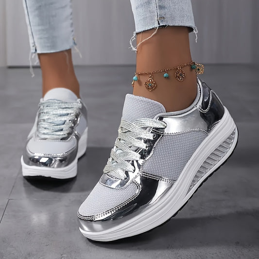 Silber Glamour Sneaker - Stella