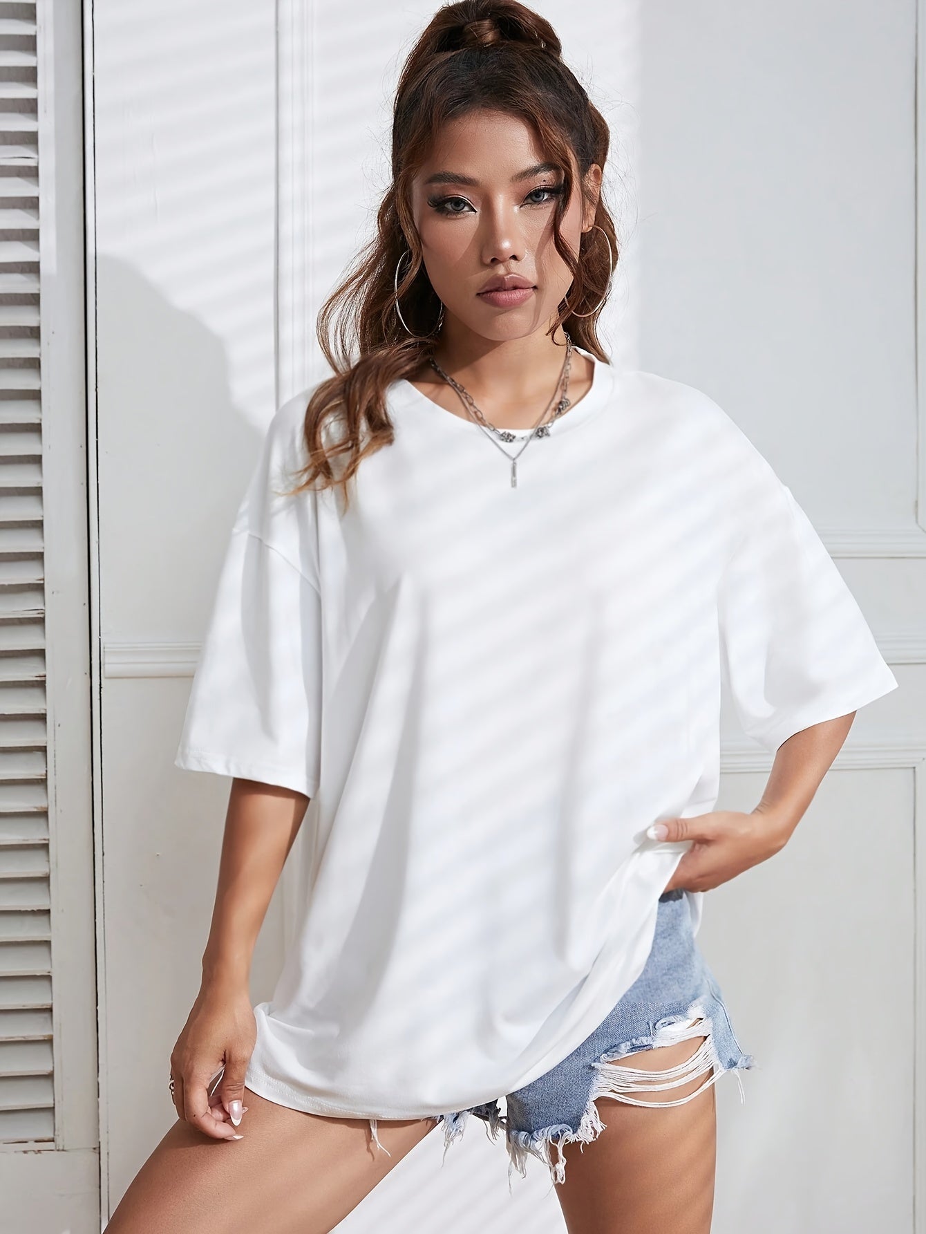 Schwarzes Oversize T-Shirt - Mila