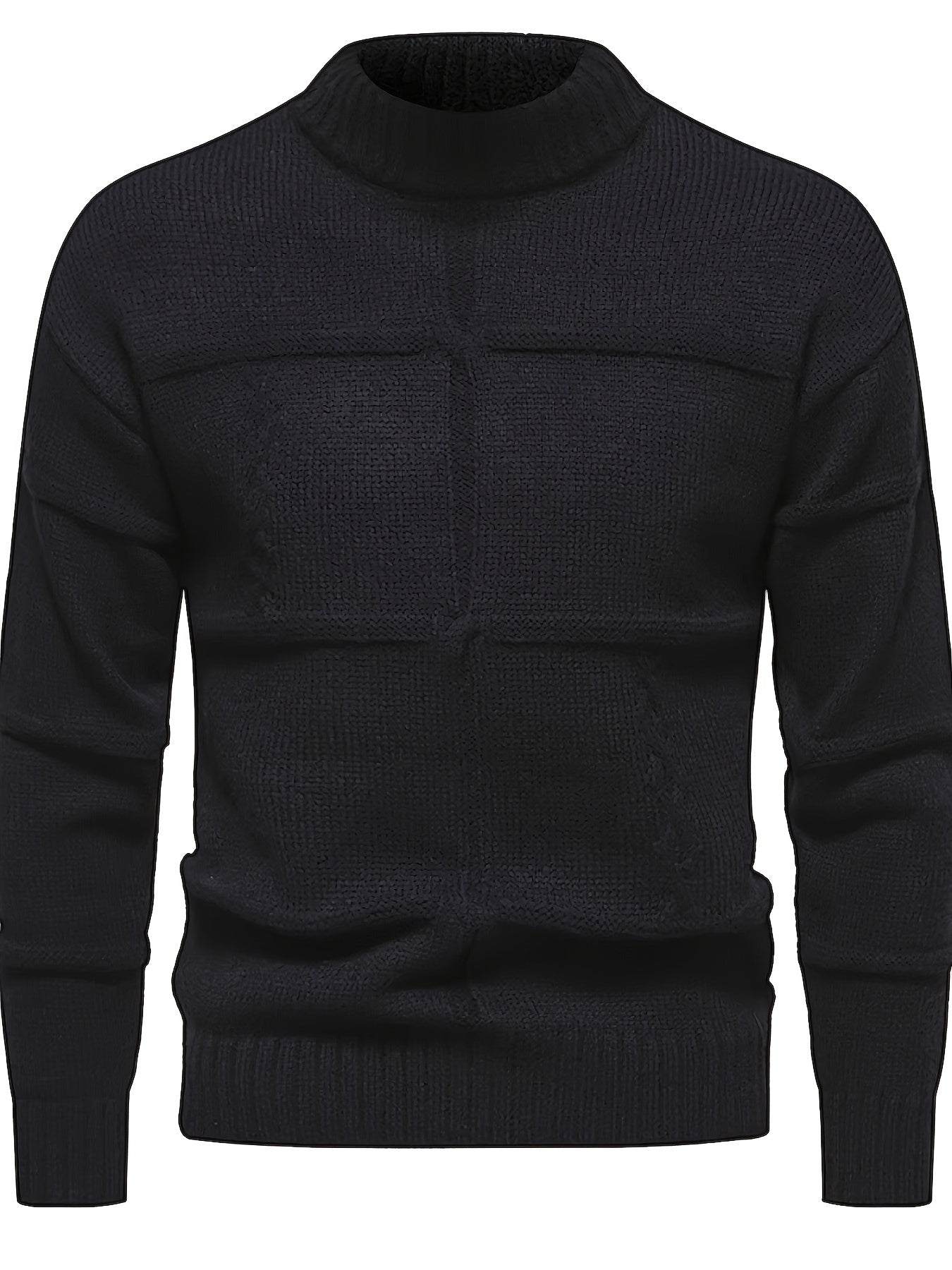 Schwarzer Strickpullover Rollkragen - Alexander