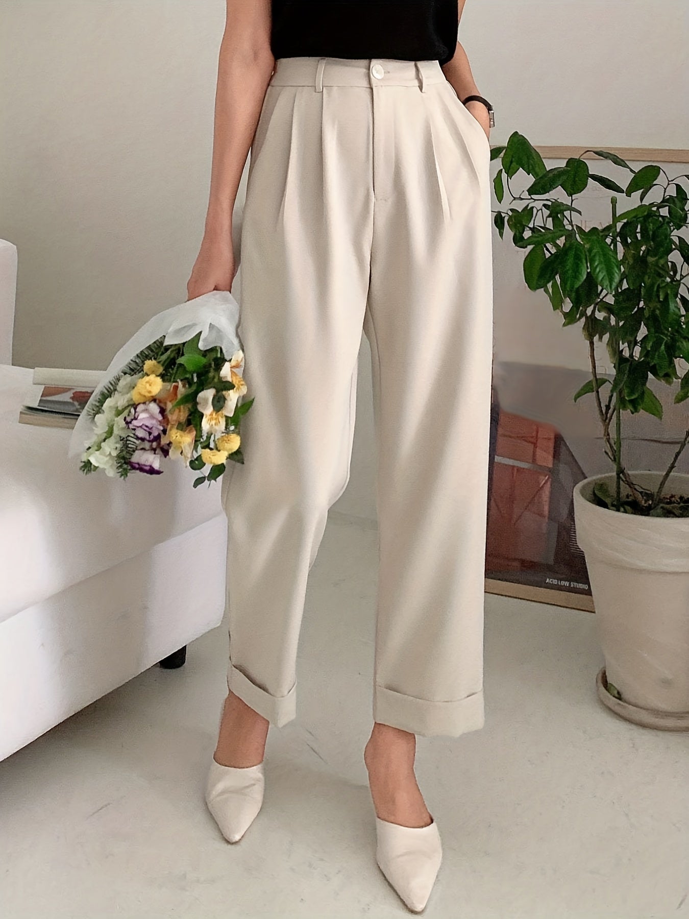 Elegante Beige Hose - Clara