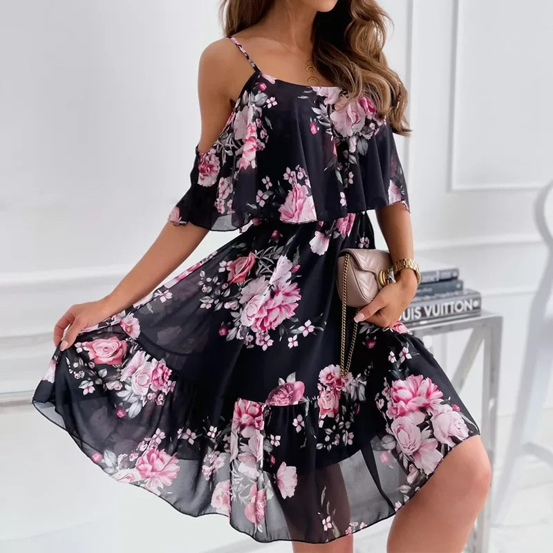 Lily - Florales Sommerkleid mit Volants